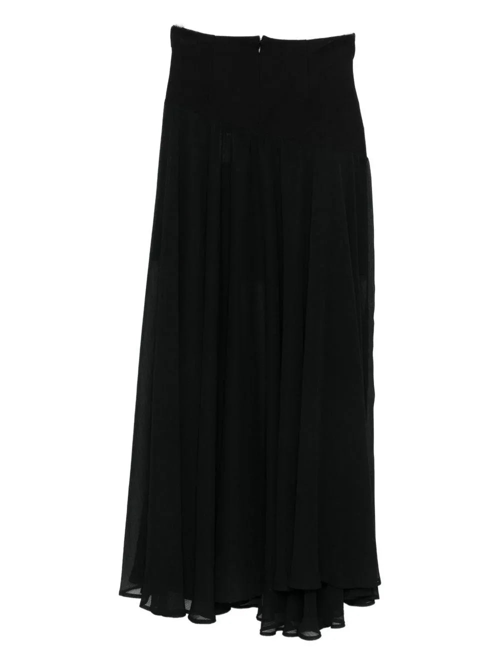 Gonna Lunga Plissettata con Fibbia Laterale - Preludio Moda