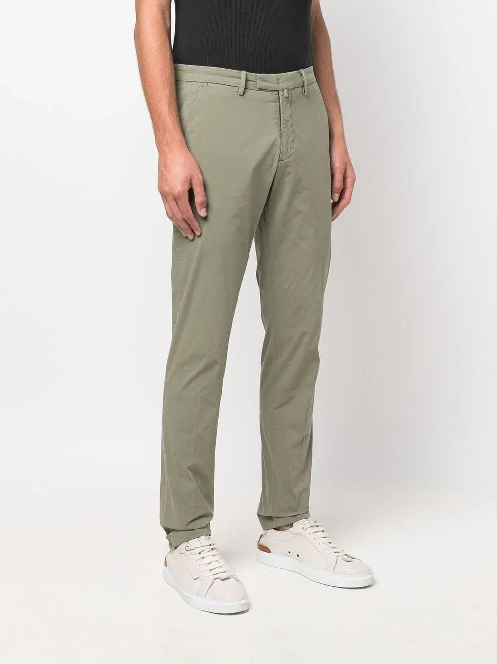 Pantalone in tinta unita cinque tasche verde - Preludio Moda