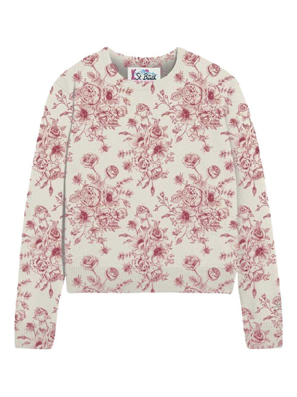 Maglione new queen crop bianco QUE0028 00533G MC2 SAINT BARTH