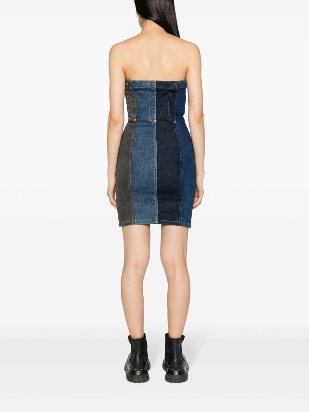 Miniabito in denim a strati <BR/> J04013239 1888 MOSCHINO JEANS