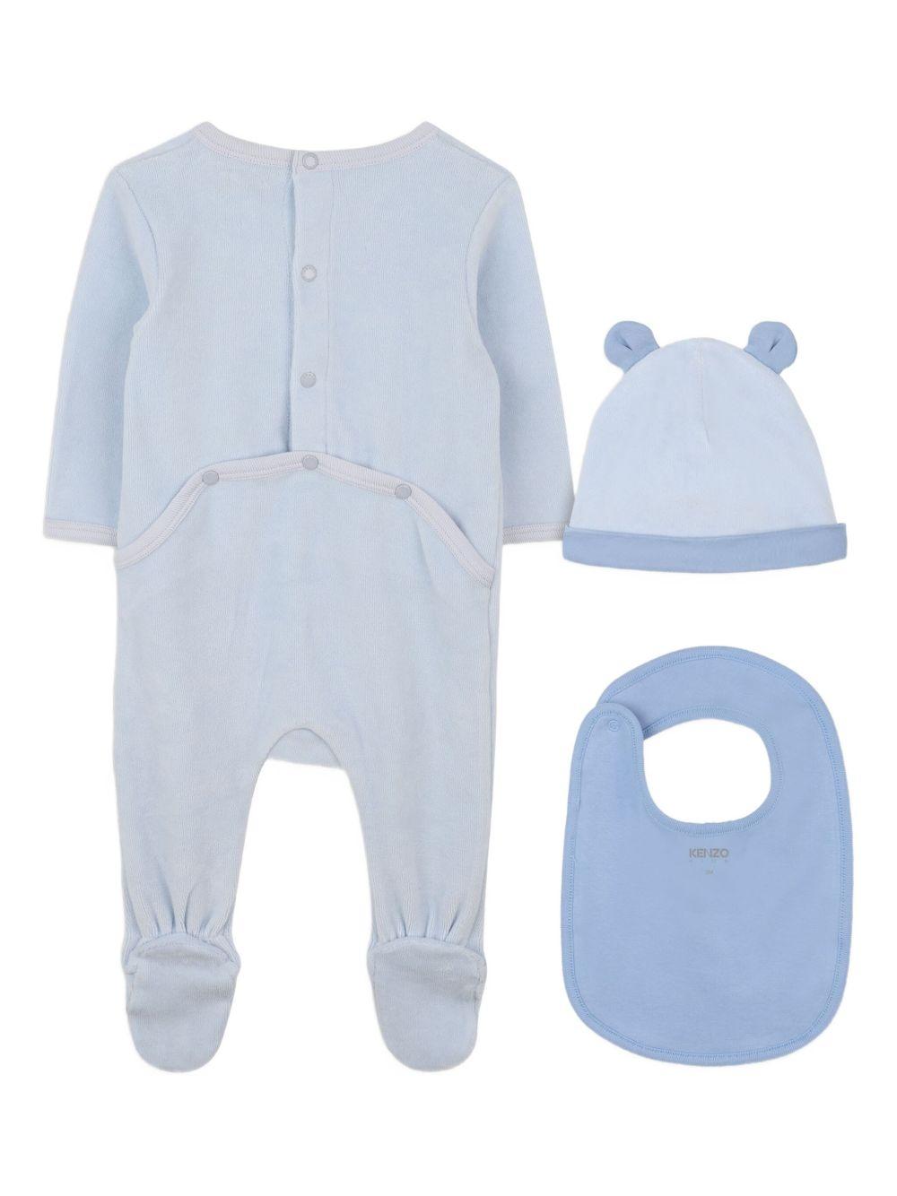 Set Neonato con Stampa Elefante e Accessori Coordinati K61248 771 KENZO KIDS