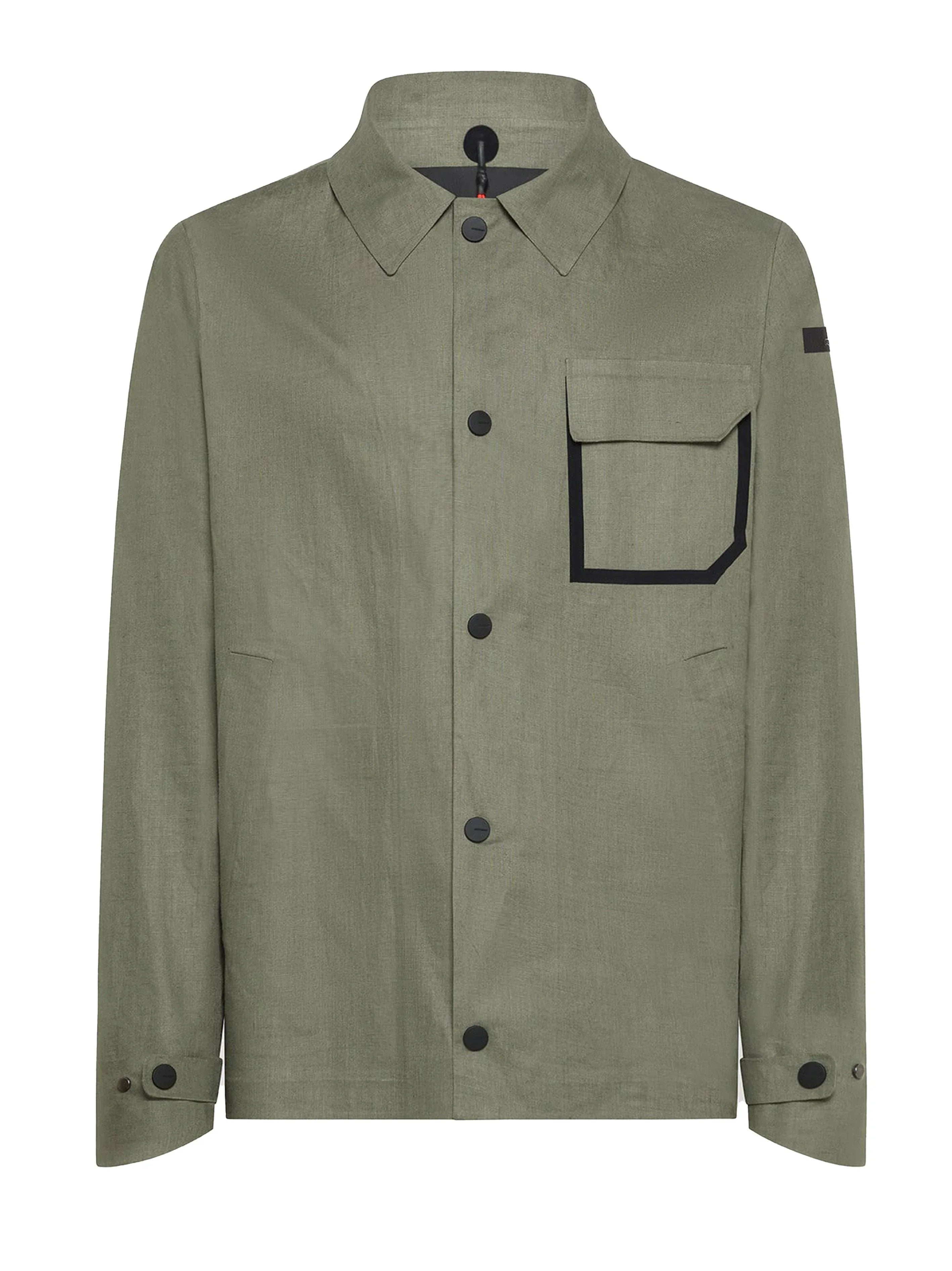 Terzilino Overshirt Jkt verde salvia lino - Preludio Moda