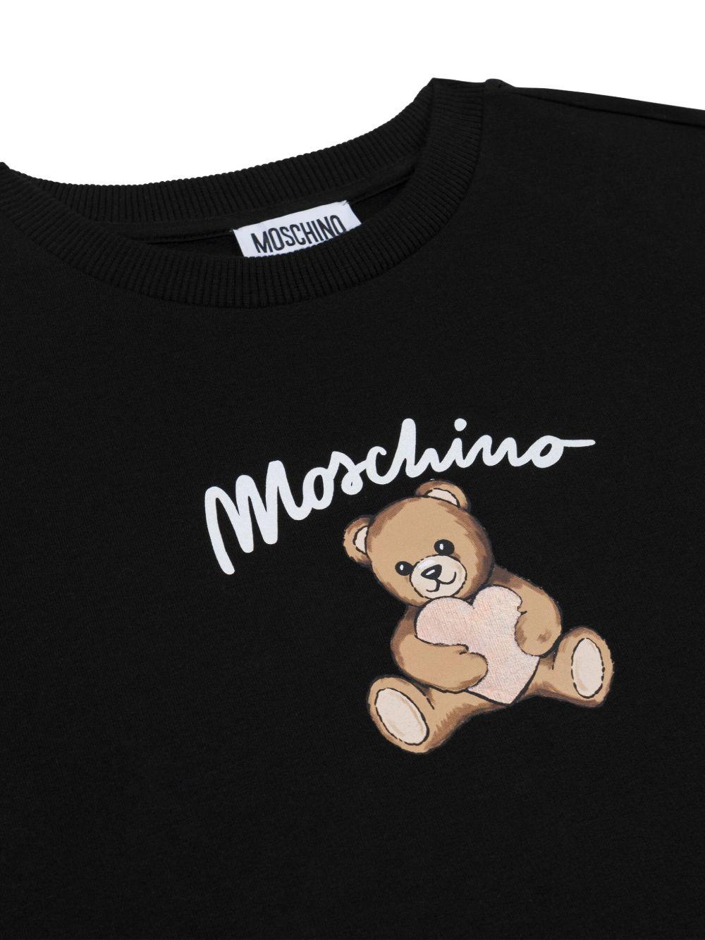 Maglione con Stampa Teddy Bear e Girocollo HDF06ELDA14 60100 MOSCHINO KIDS