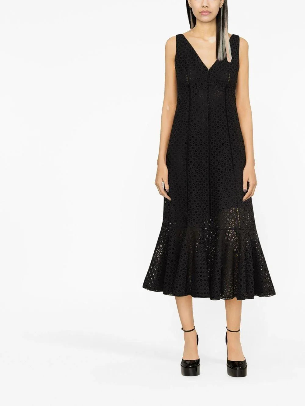 Abito midi drappeggiato con ruches - Preludio Moda