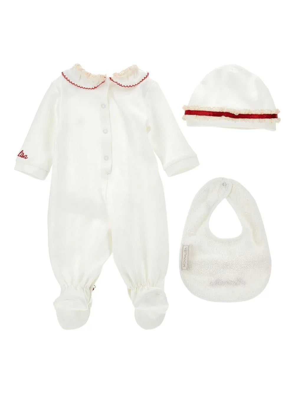 Set Neonato con Applicazione a Fiori - Preludio Moda