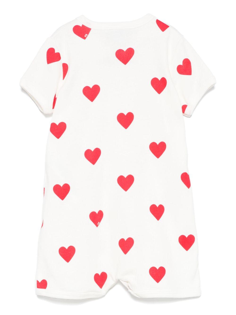 Tutina bianca con fantasia cuori A09HG 01 PETIT BATEAU KIDS