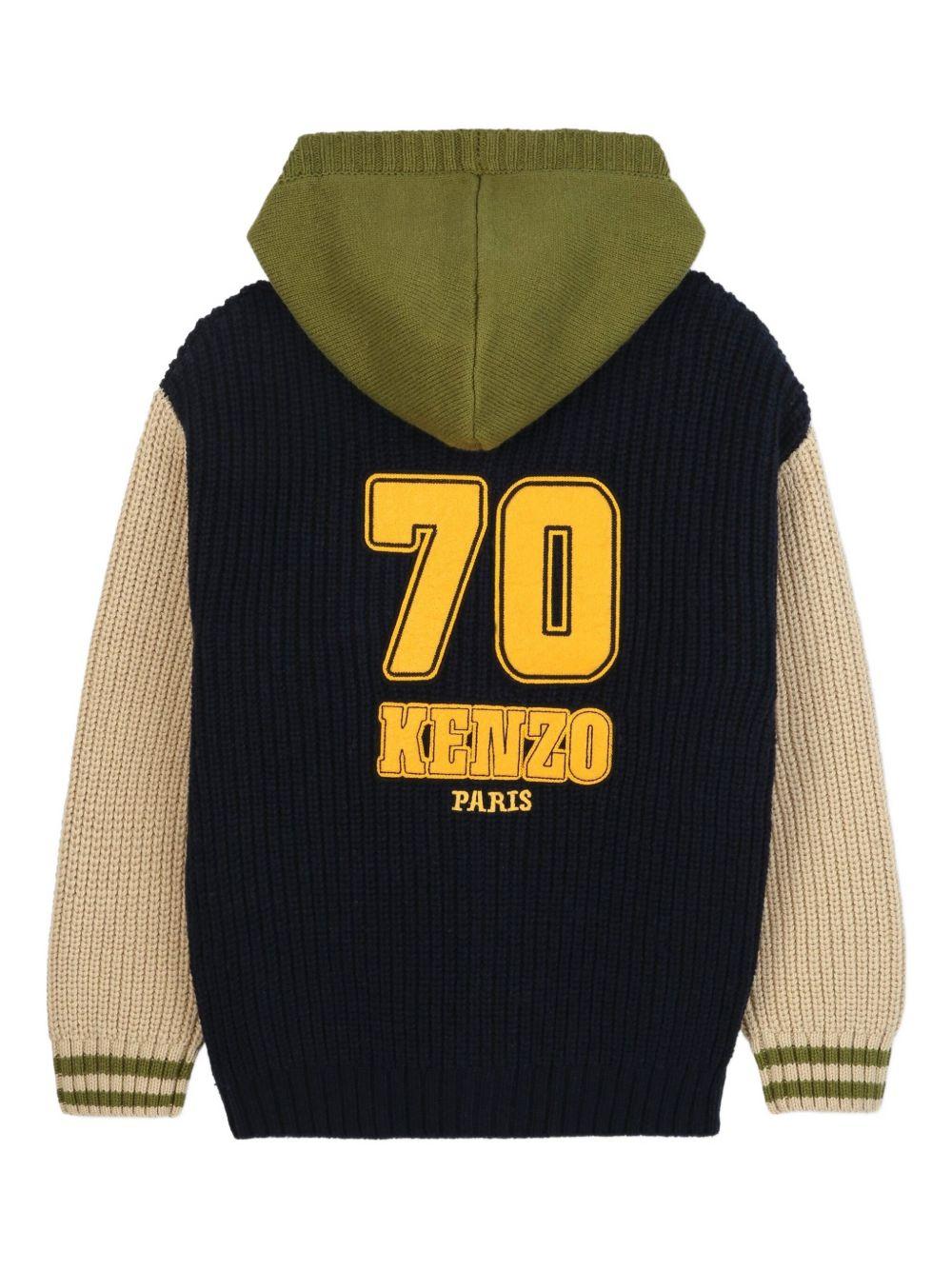 Maglione a Coste con Cappuccio K61417 V82 KENZO KIDS