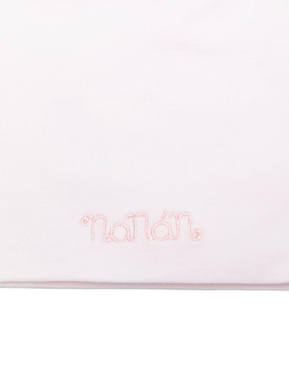 Berretto in cotone con ricamo logo E26016 ROSA NANAN KIDS