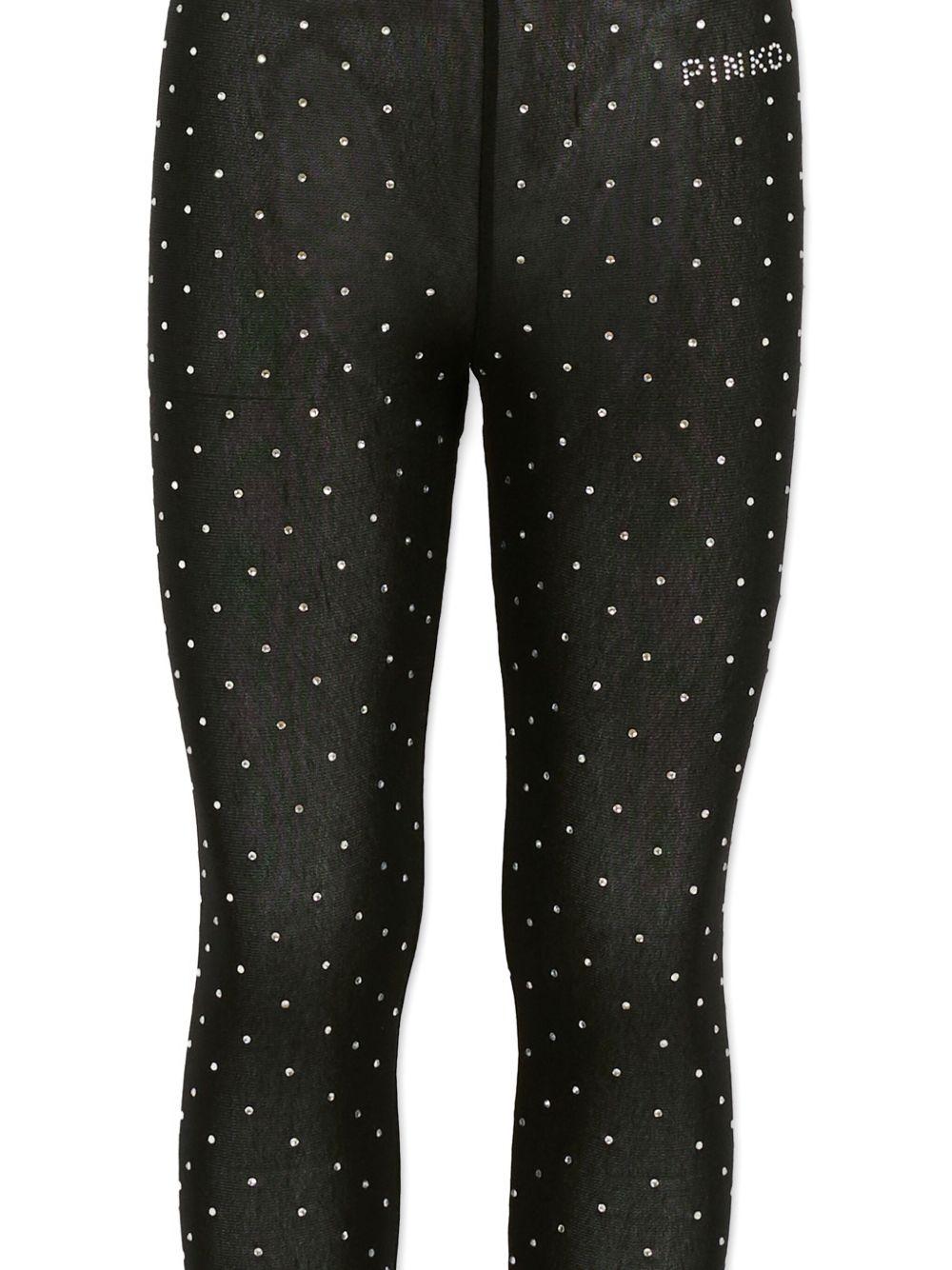 Leggings Neri con Borchie KFPA020CTU023 D818 PINKO UP