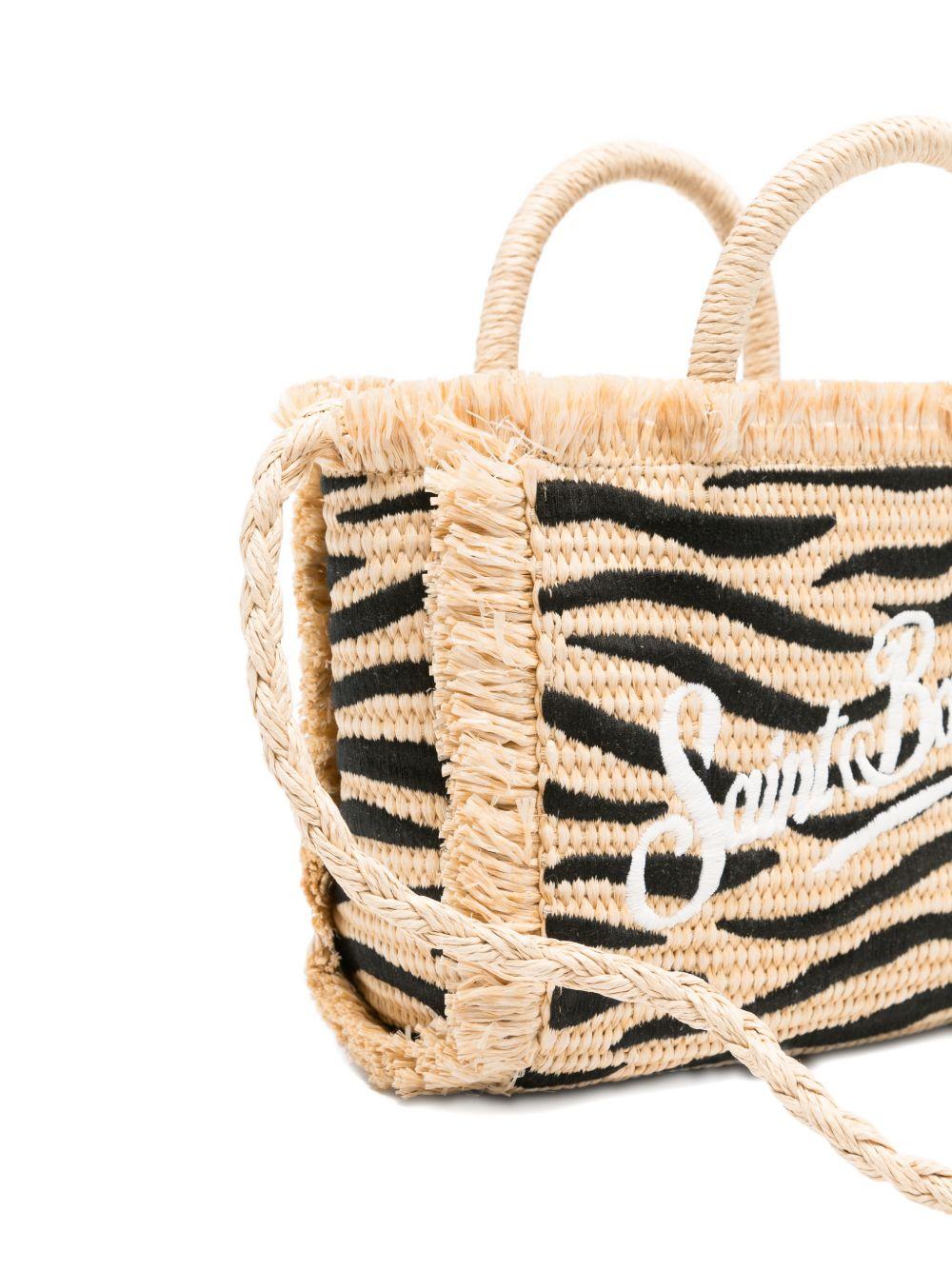 Borsa tote in paglia con cristalli VAMI009 02765L MC2 SAINT BARTH