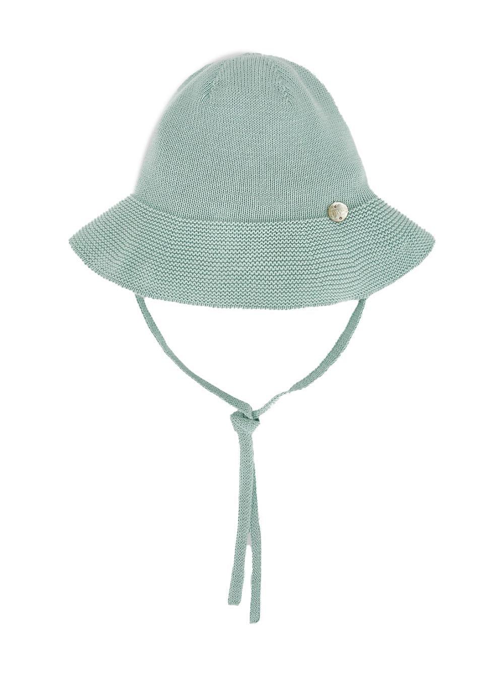 Cappello a pescatore in maglia verde acqua - Preludio Moda