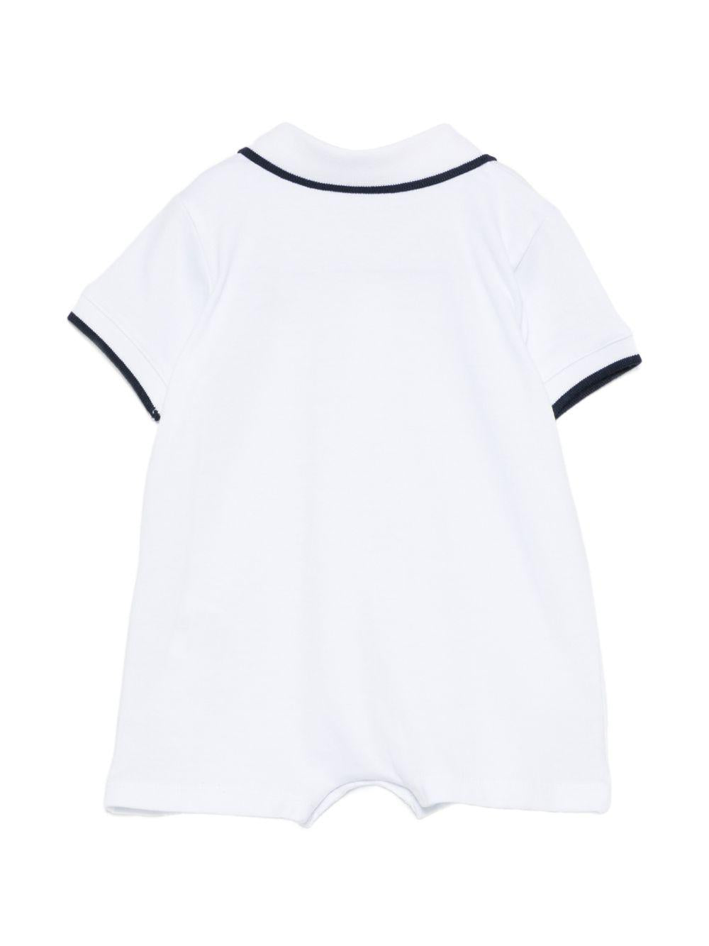 Pagliaccetto in cotone con orsetto E26171 BIANCO NANAN KIDS