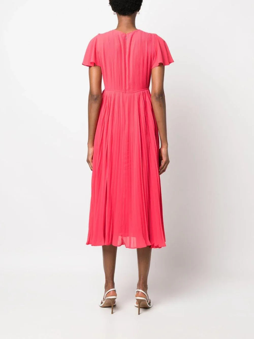 Abito corallo in chiffon - Preludio Moda