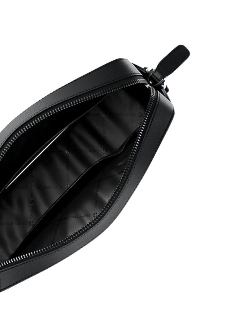 Borsa a tracolla in pelle con logo embossed 33S6LJSM1L 001 MICHAEL KORS