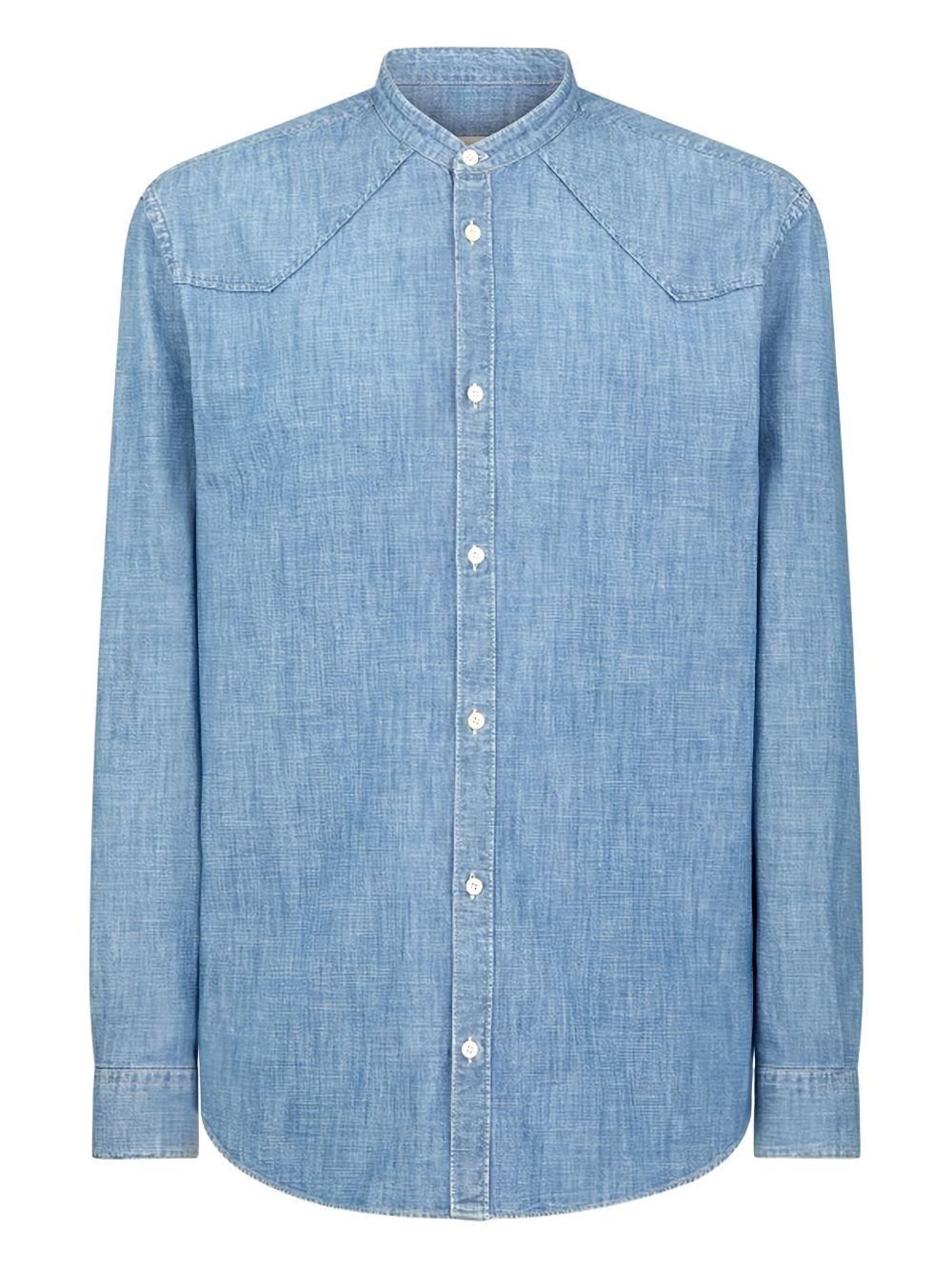 Camicia regular coreana blu denim UC302RDF0265HC2DU 800 DONDUP