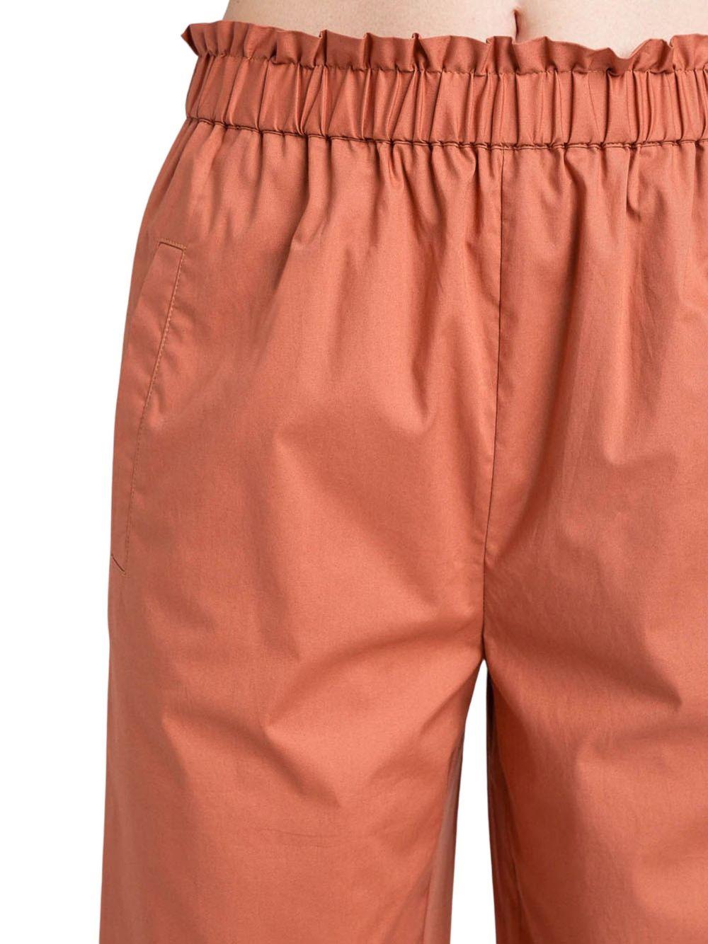 Pantalone marrone vita elasticizzata