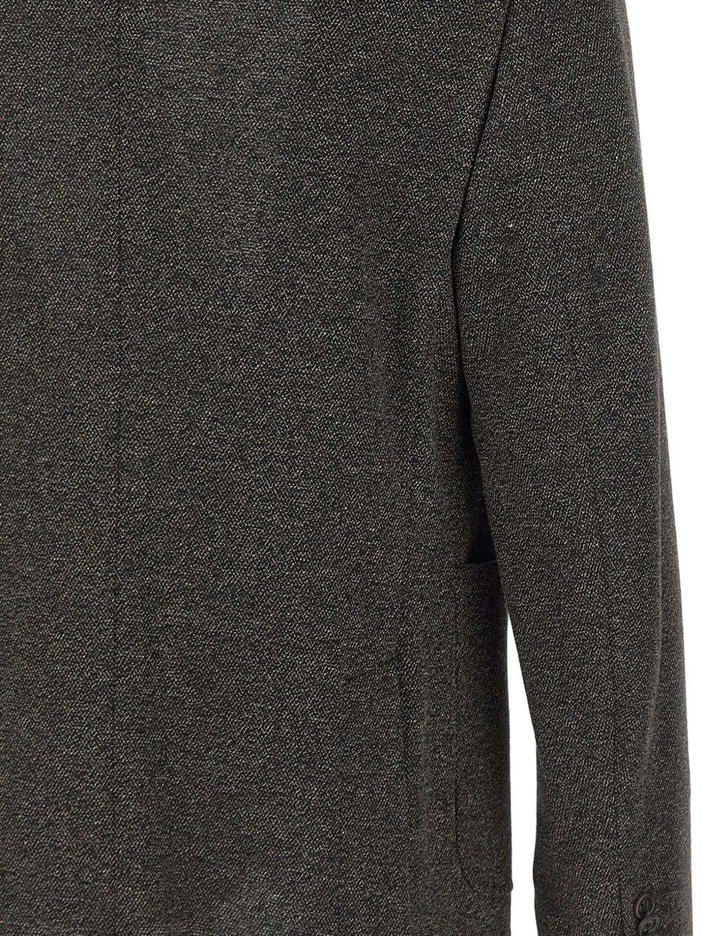 Blazer Marrone in Misto Lana con Tasche - Preludio Moda