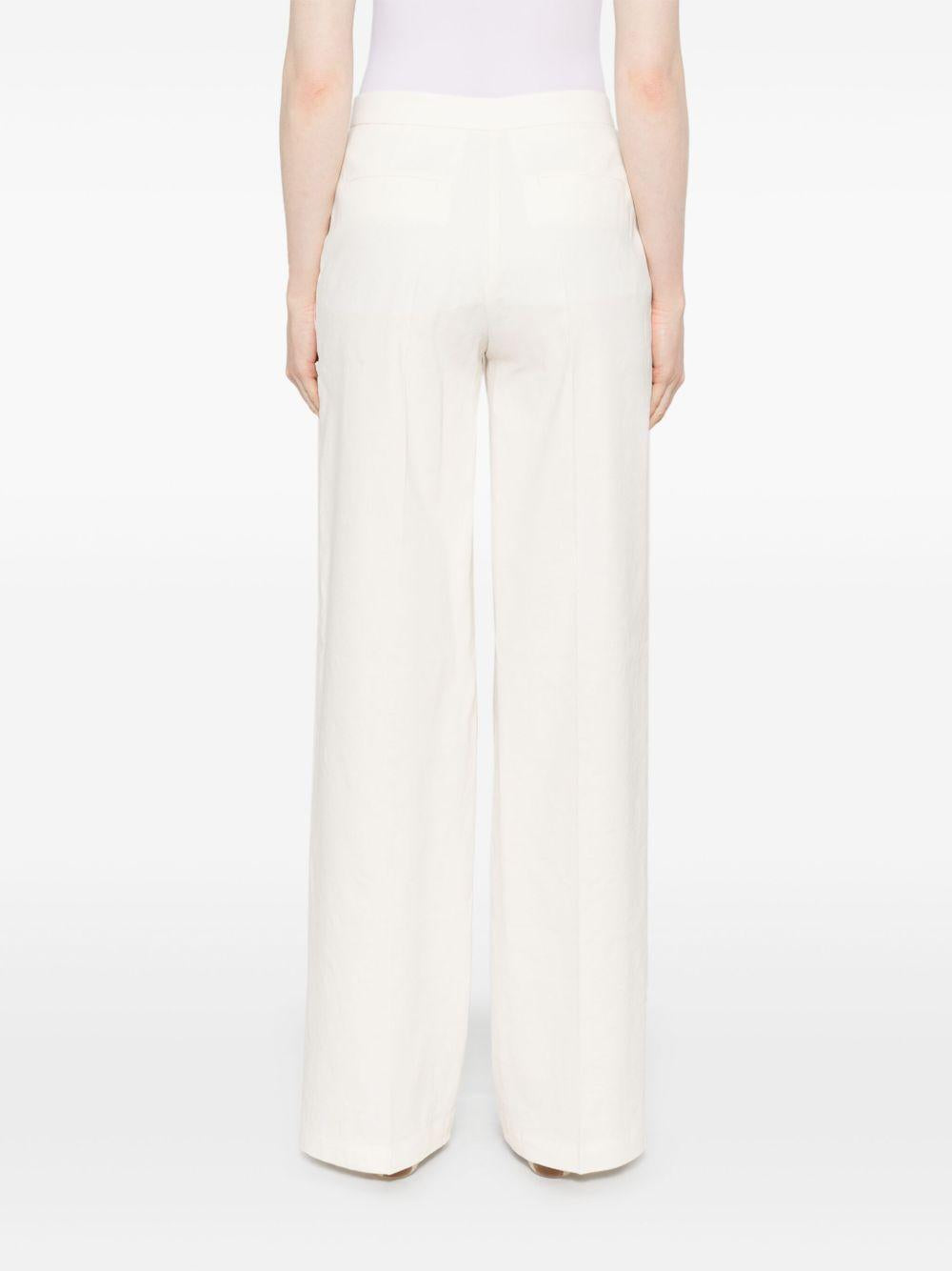 Pantaloni con piega in lino stretch jacopone 104929A0IM Z07 PINKO