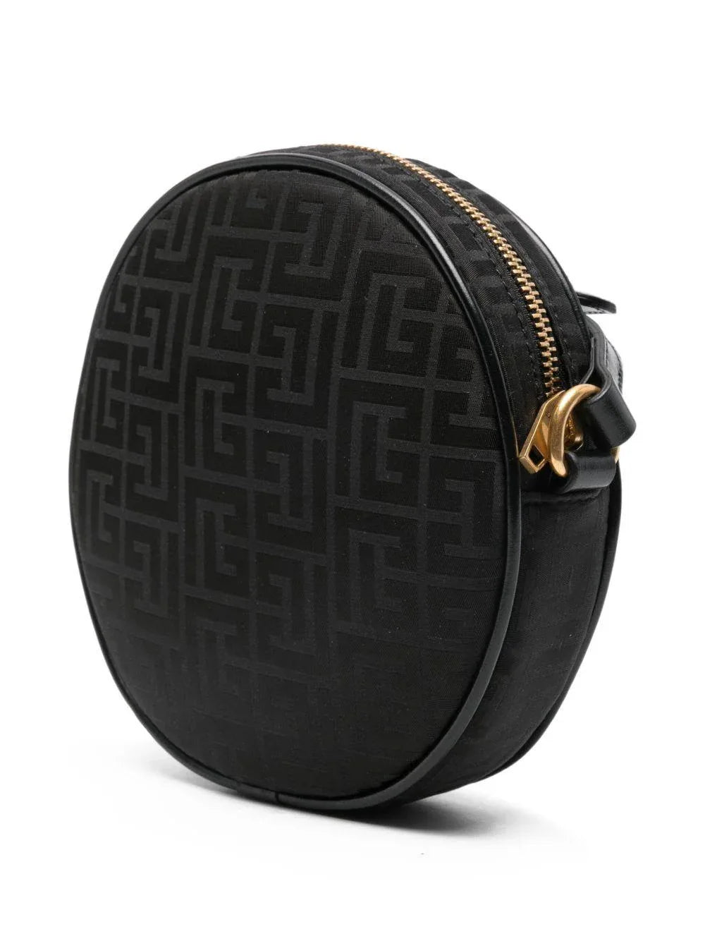 Borsa a Tracolla Rotonda con Monogram Nero - Preludio Moda