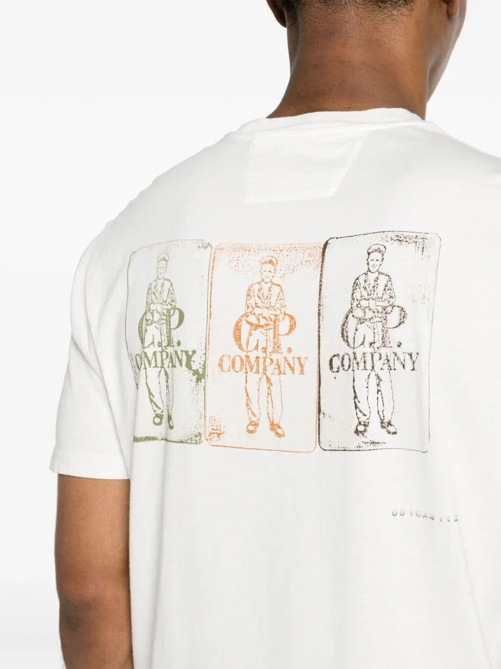 T-shirt bianca logo fronte/retro - Preludio Moda