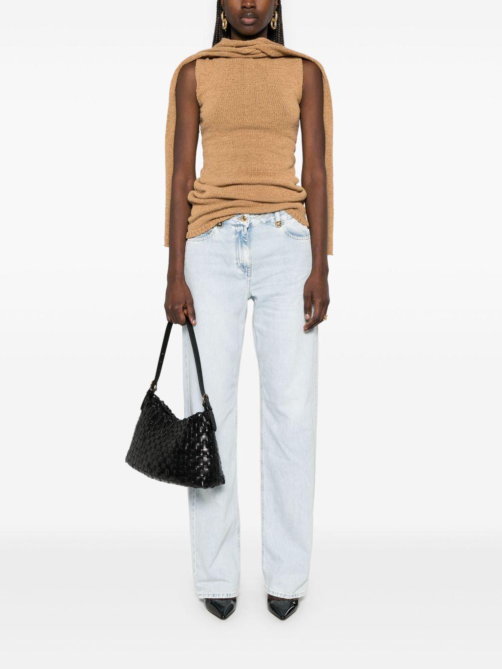 Jeans a palazzo con dettagli logo PJ94I51E2 192 ELISABETTA FRANCHI