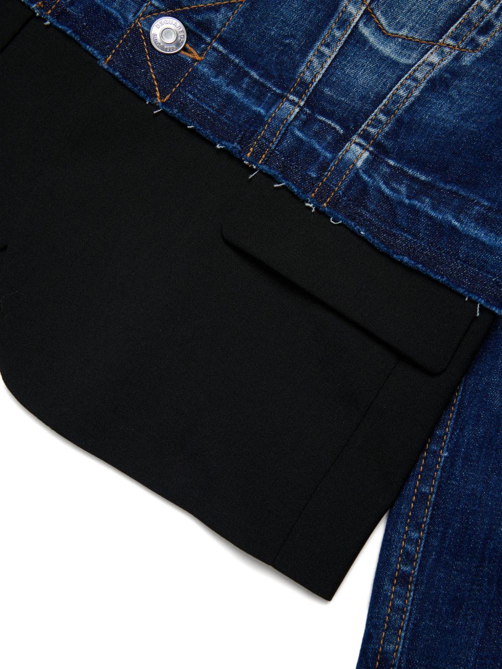 Giacca Denim con Effetto Vissuto DQ3049D0AEZ DQ01 DSQUARED KIDS