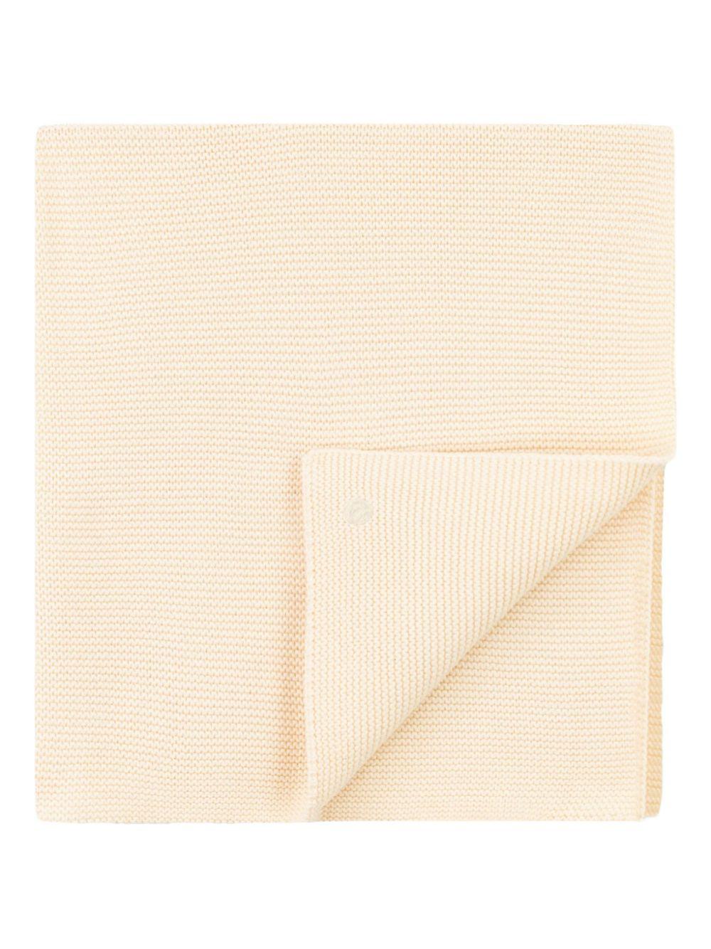 Coperta in maglia a punto leggero beige A0AS6 01 PETIT BATEAU KIDS