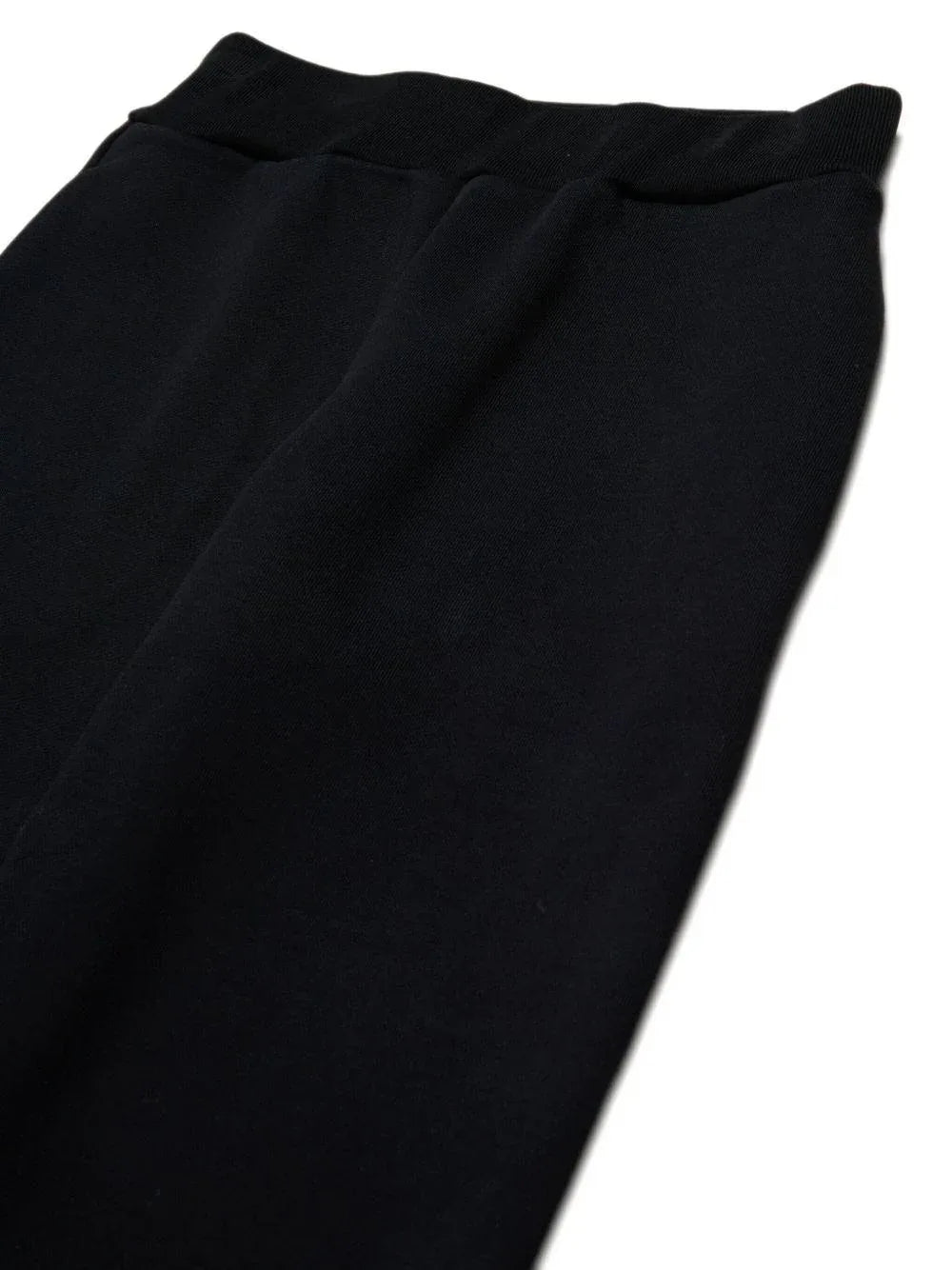 Pantaloni neri con stampa logo e fascia elastica - Preludio Moda