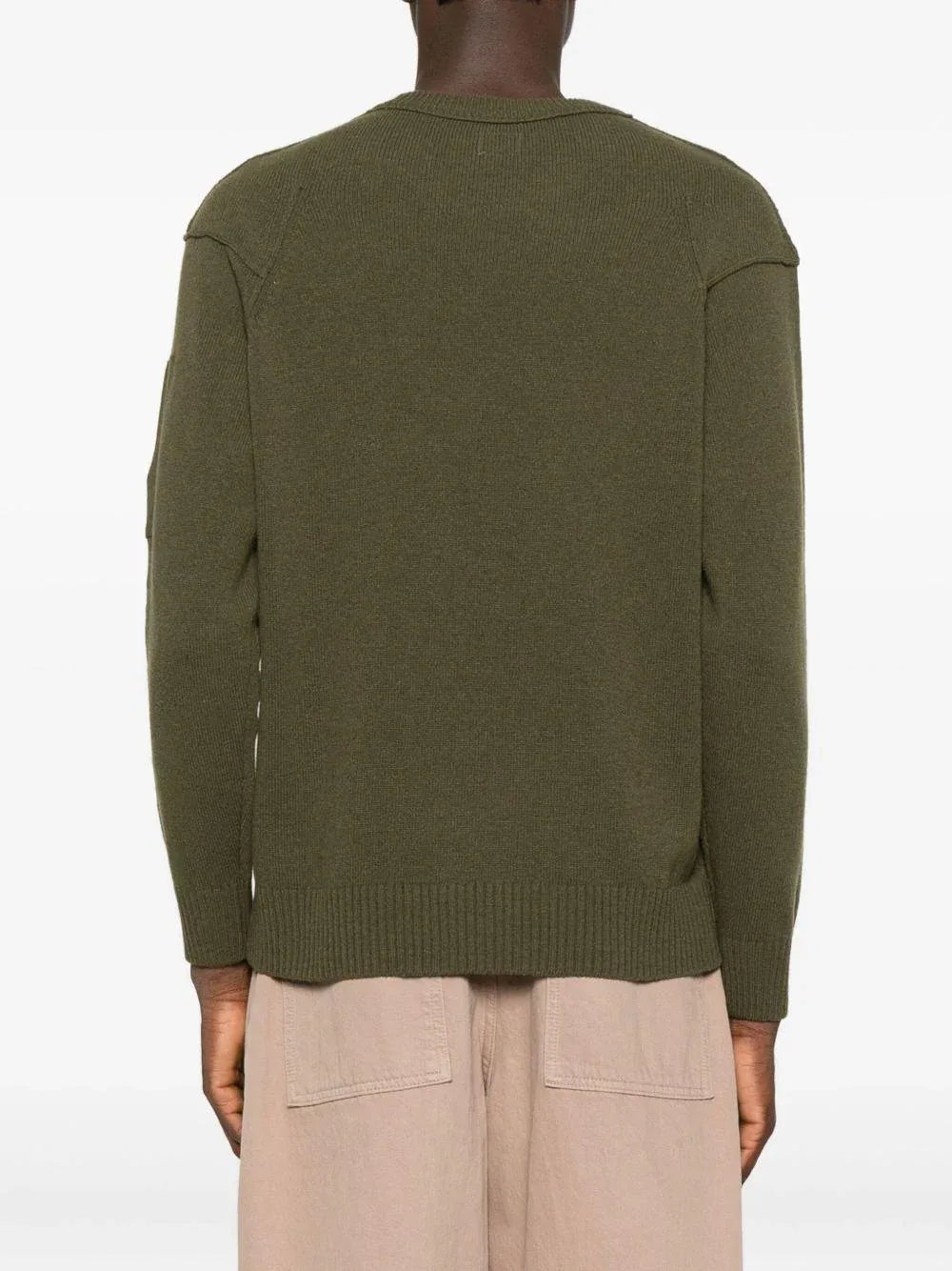 Maglia Verde Girocollo con Orli a Costine - Preludio Moda