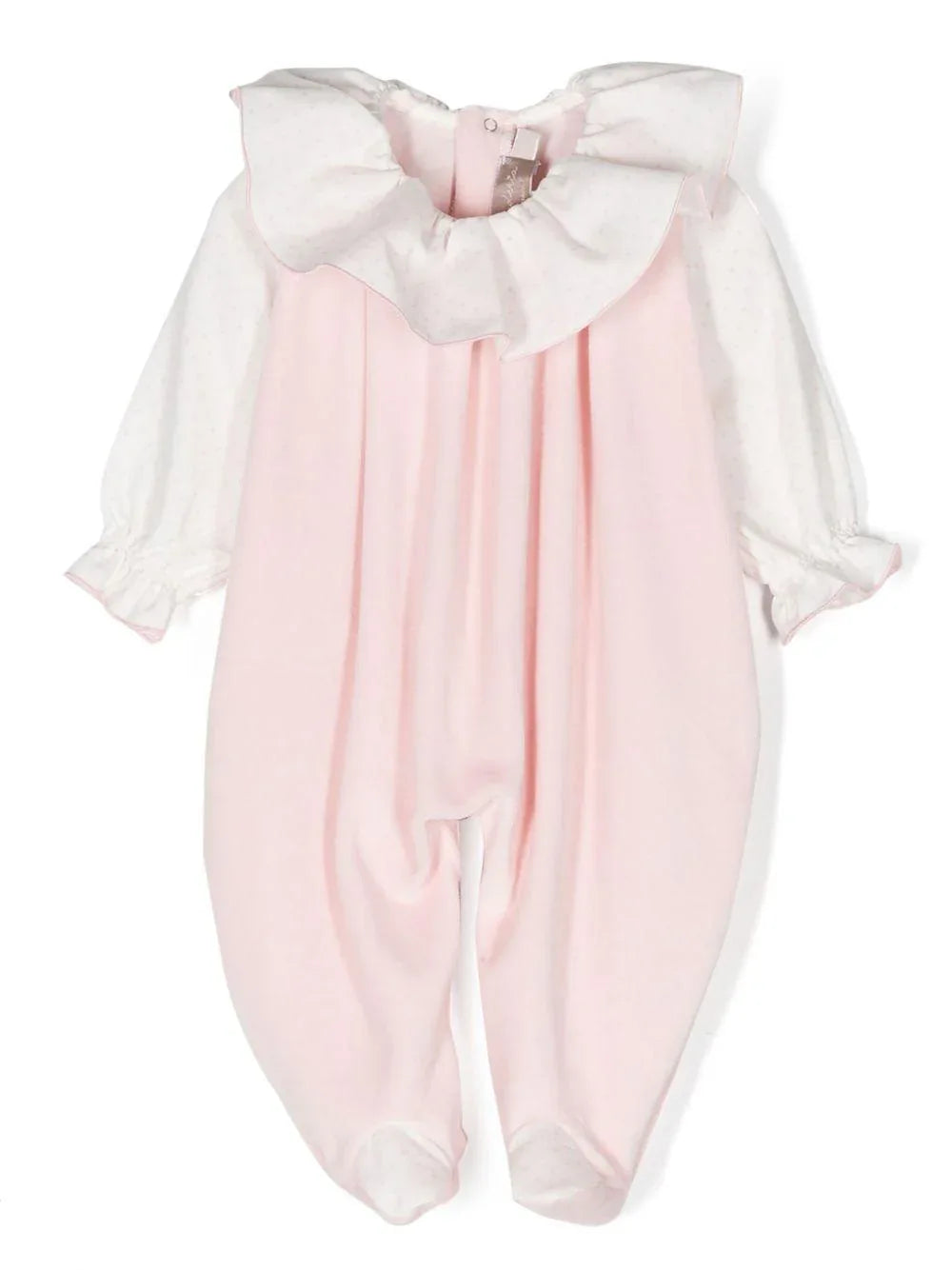 Tutina neonata rosa con dettaglio pois - Preludio Moda