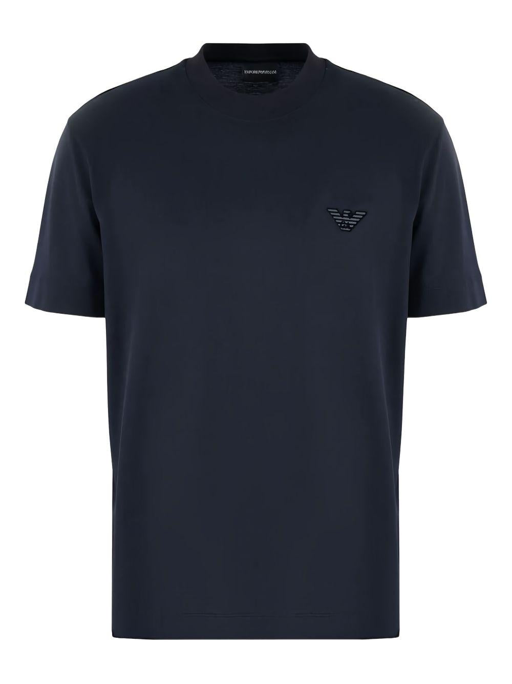 T-shirt Blu Scuro con Logo 6D1TR31JOSZ 0662 EMPORIO ARMANI