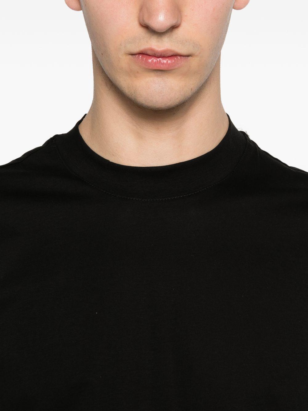 T-shirt in cotone girocollo XM4258 NERO YES LONDON