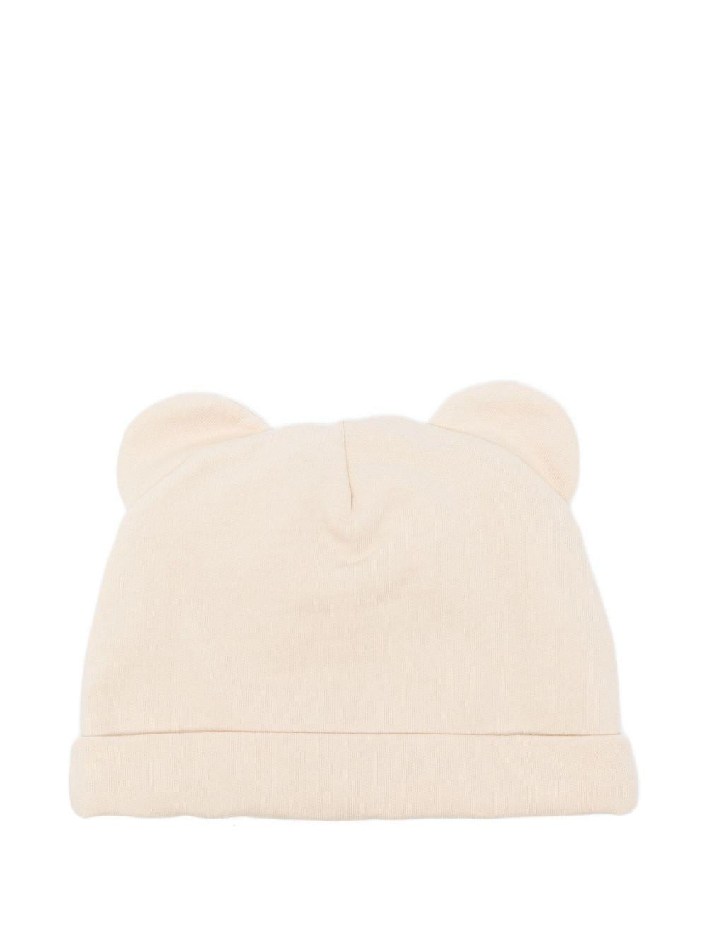 Berretto Bianco con Stampa Orsetto MUY08KLCA40 20404 MOSCHINO KIDS