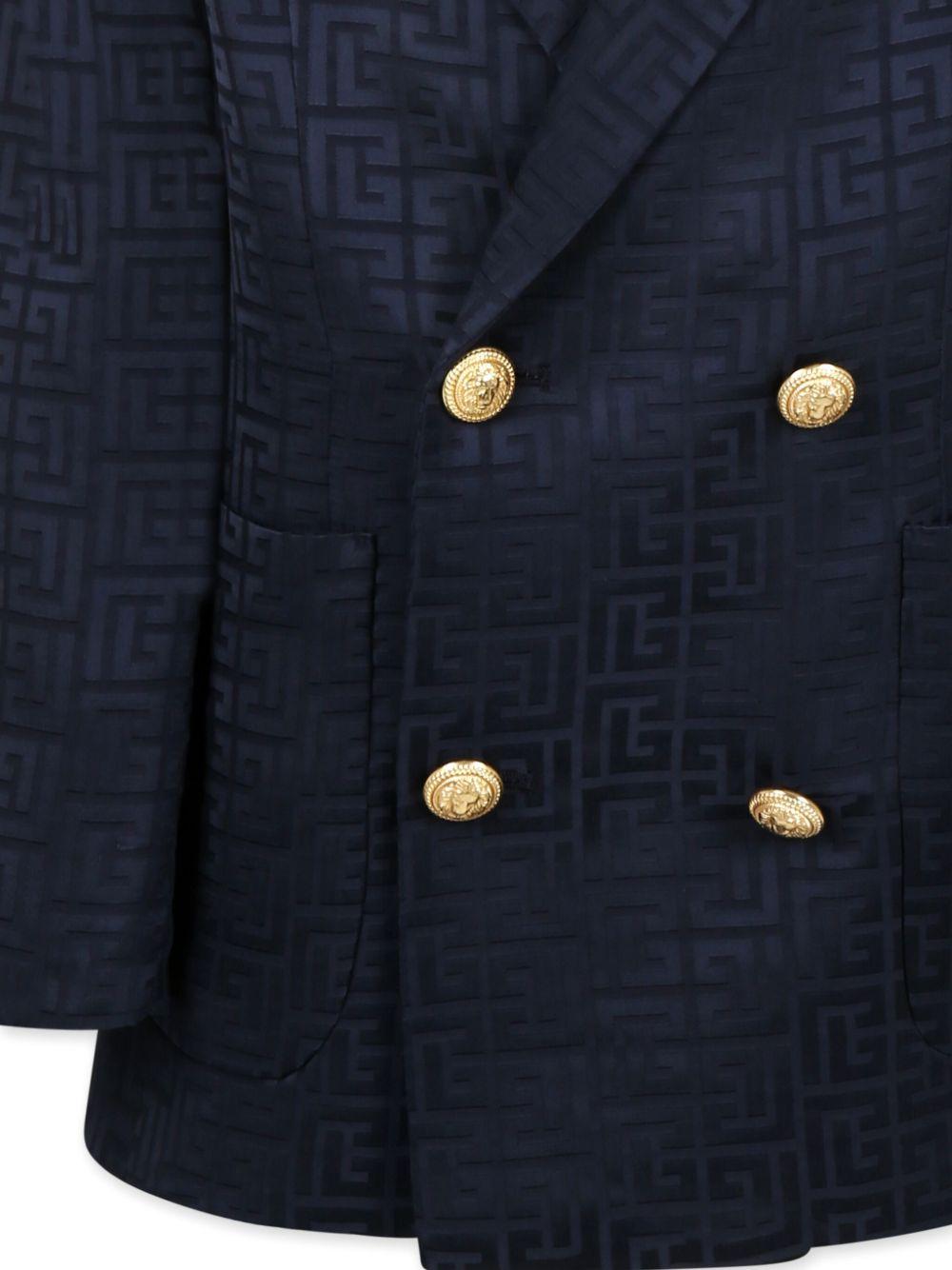 Giacca avorio logo monogram all-over
