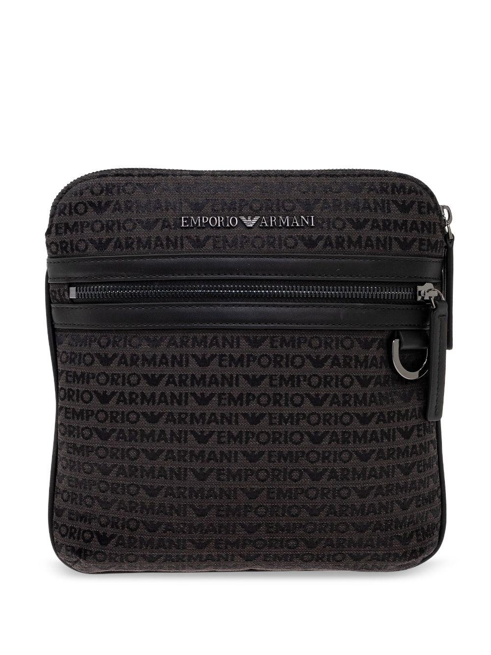 Borsa messanger a tracolla logo all-over EM001780AF13823 U8168 EMPORIO ARMANI
