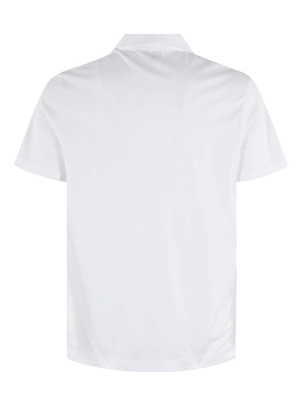 Polo regular logo ricamato bianca