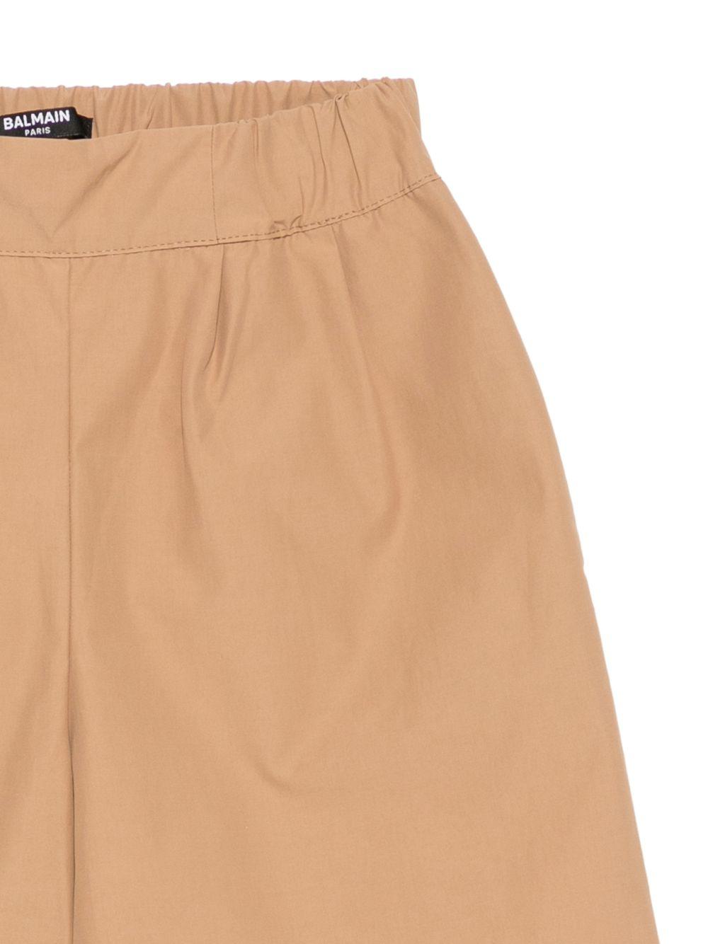 Bermuda in tela color cammello BY6R89B0094 116 BALMAIN KIDS