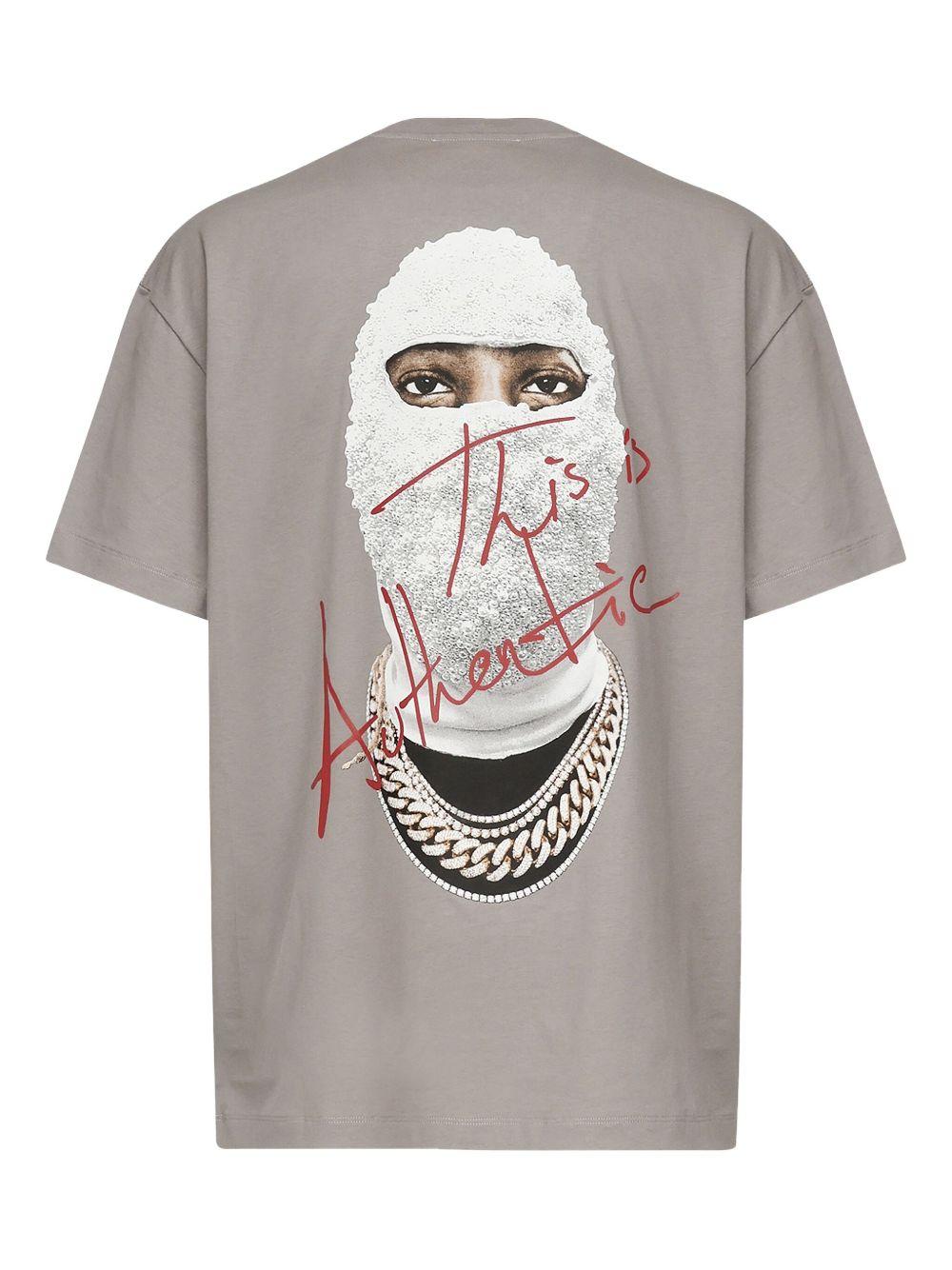 T-shirt grigio mask authentic retro