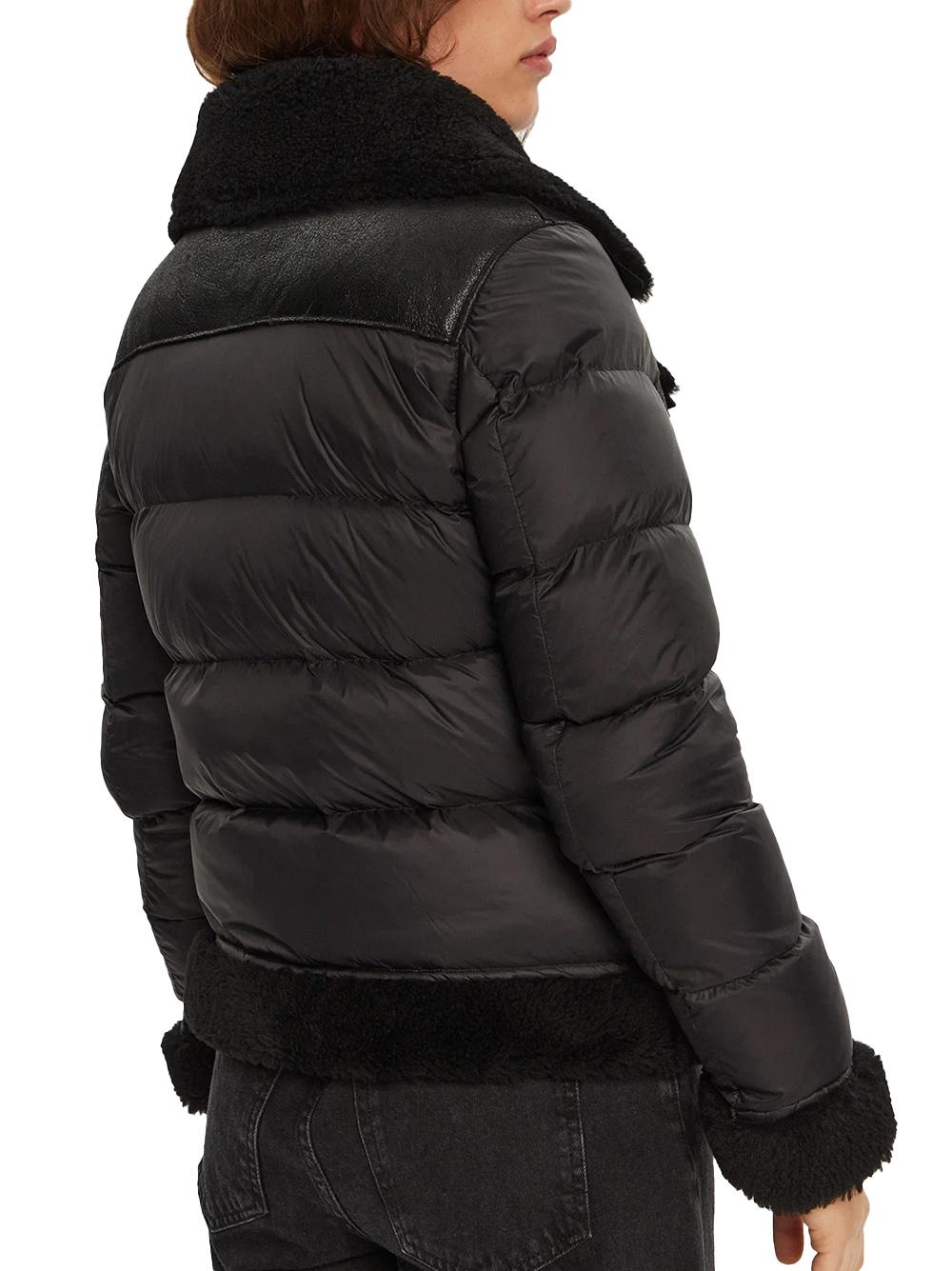 Montone nero in tessuto e pelliccia 23WBLDL01283006668 999 BLAUER