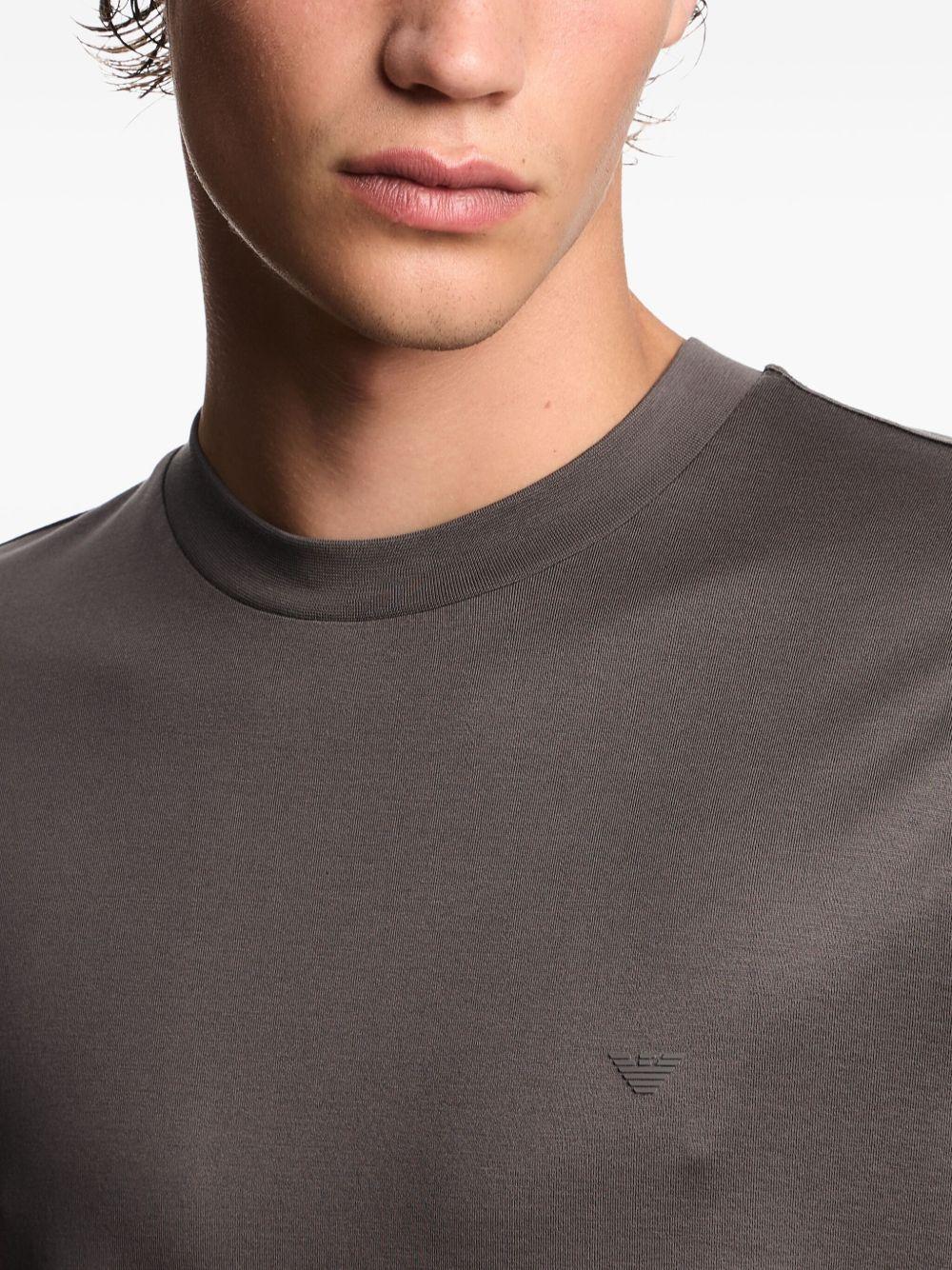 T-shirt grigia con logo dell'aquila e collo a giro EM003137AF10761 U8143 EMPORIO ARMANI