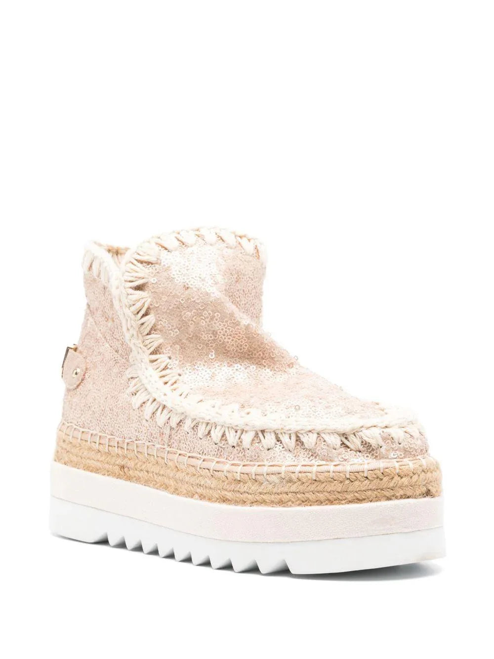 Eskimo jute eva outsole sequins microsequins natural - Preludio Moda