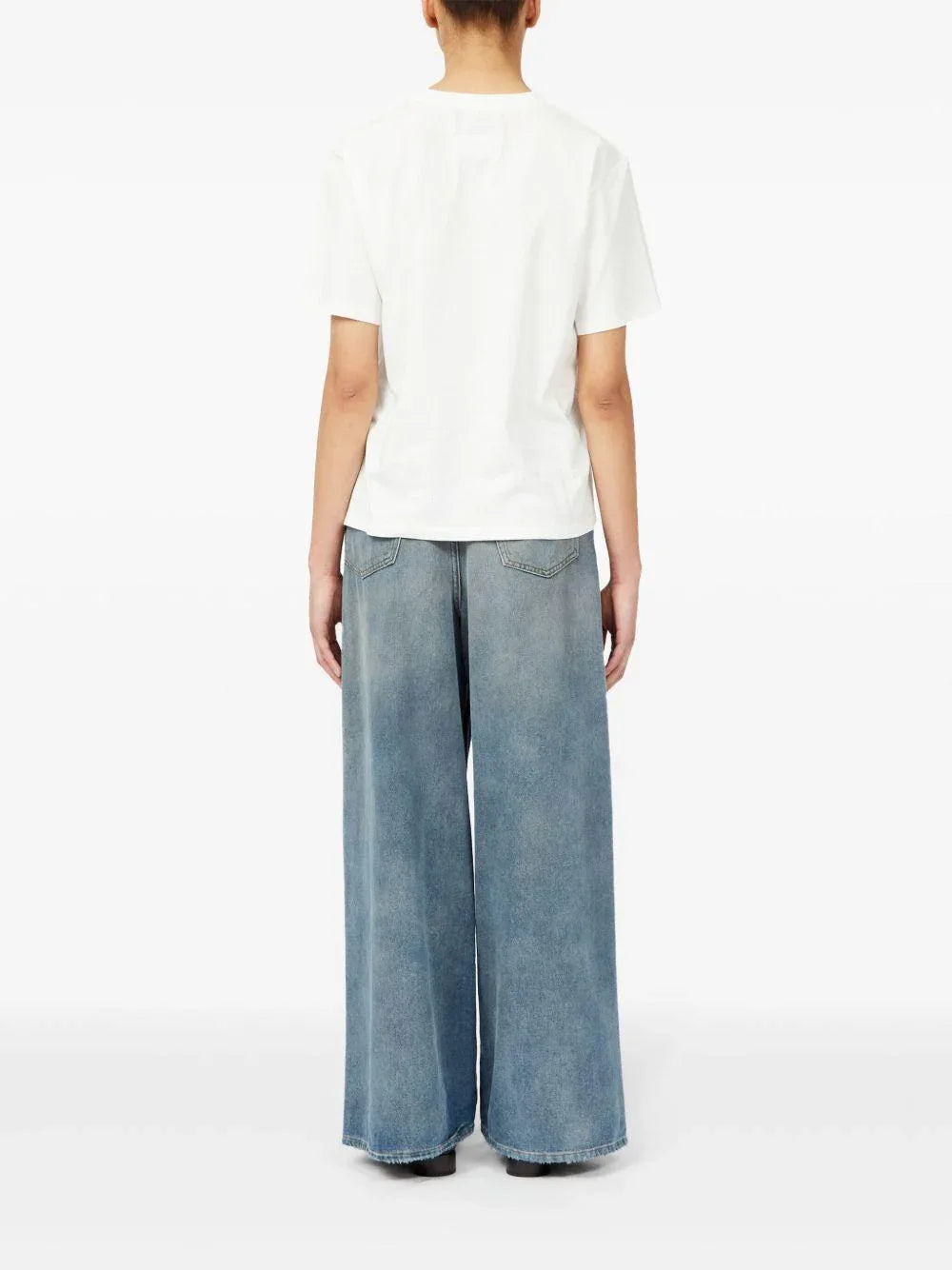 T-shirt bianca mini logo numerico - Preludio Moda