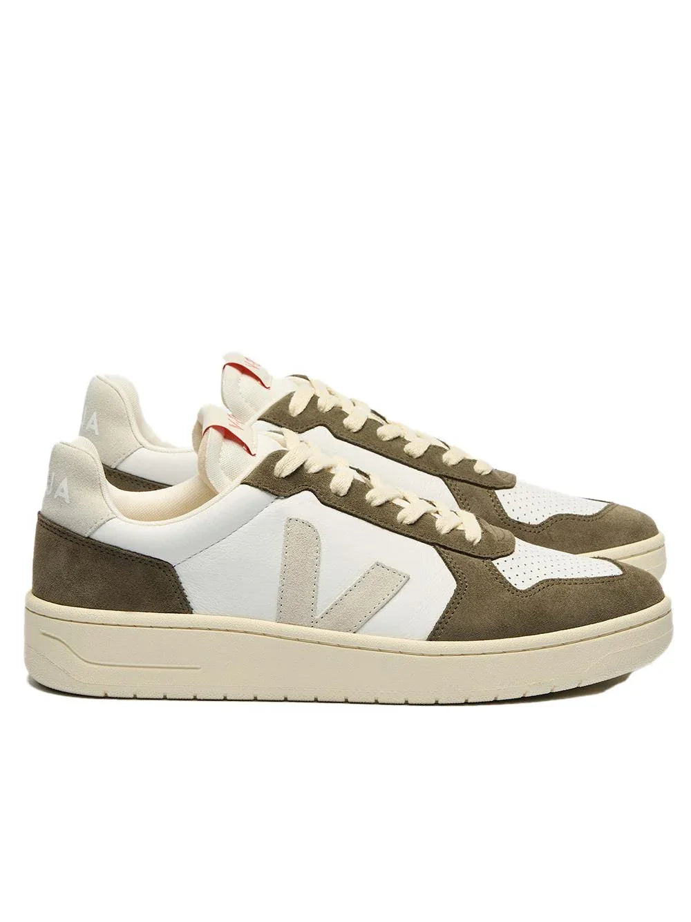 Sneakers v-82 bianco/kaki - Preludio Moda
