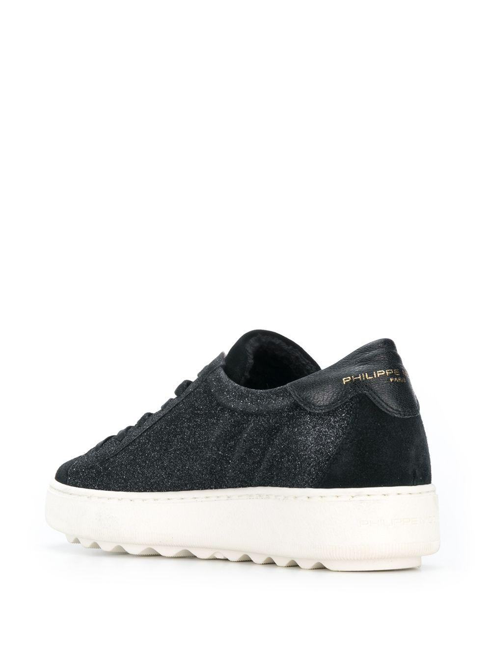 Sneakers nera glitterata