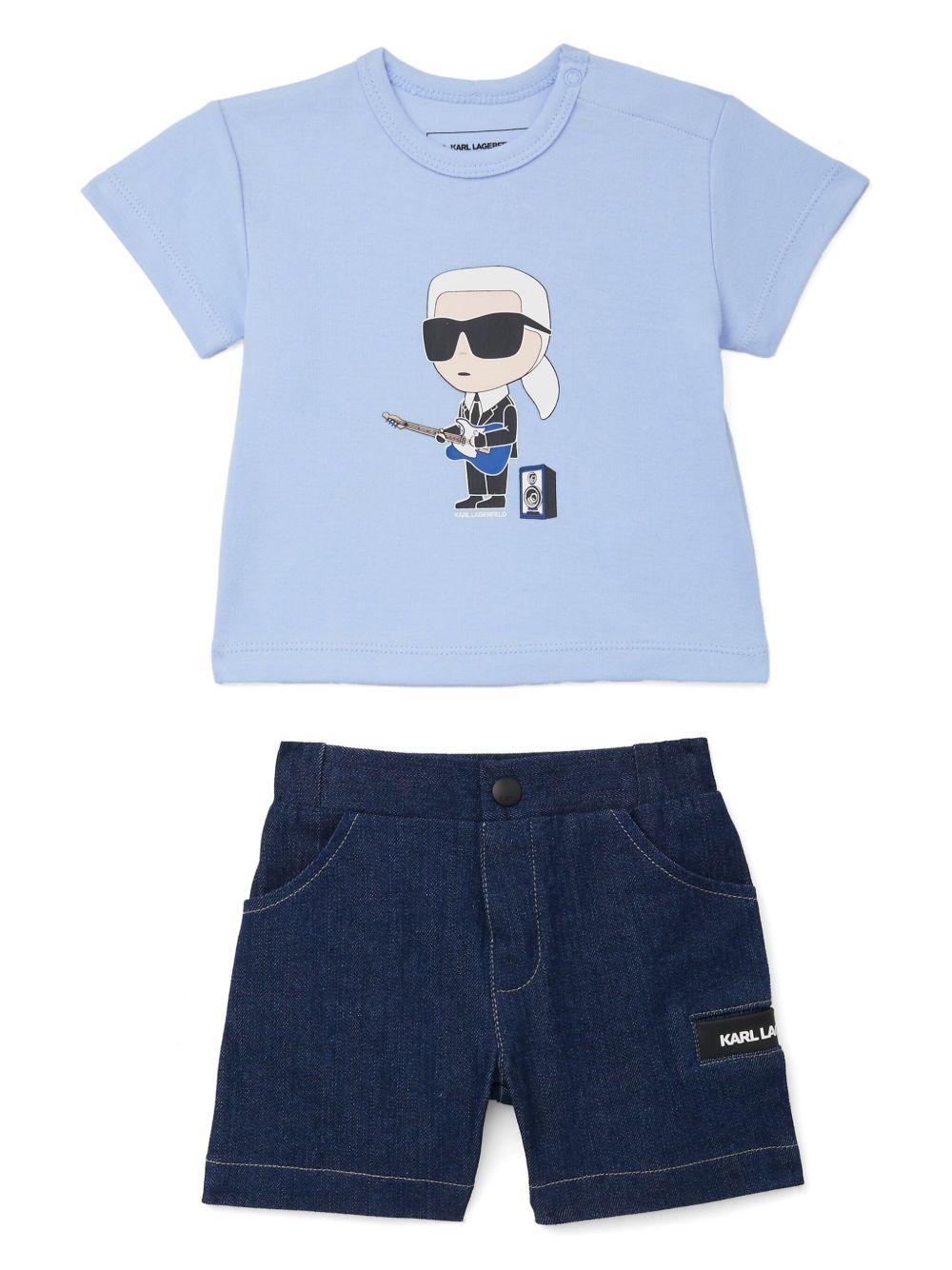 Completo celeste Karl (2pz) Z30504 782 KARL LAGERFELD KIDS