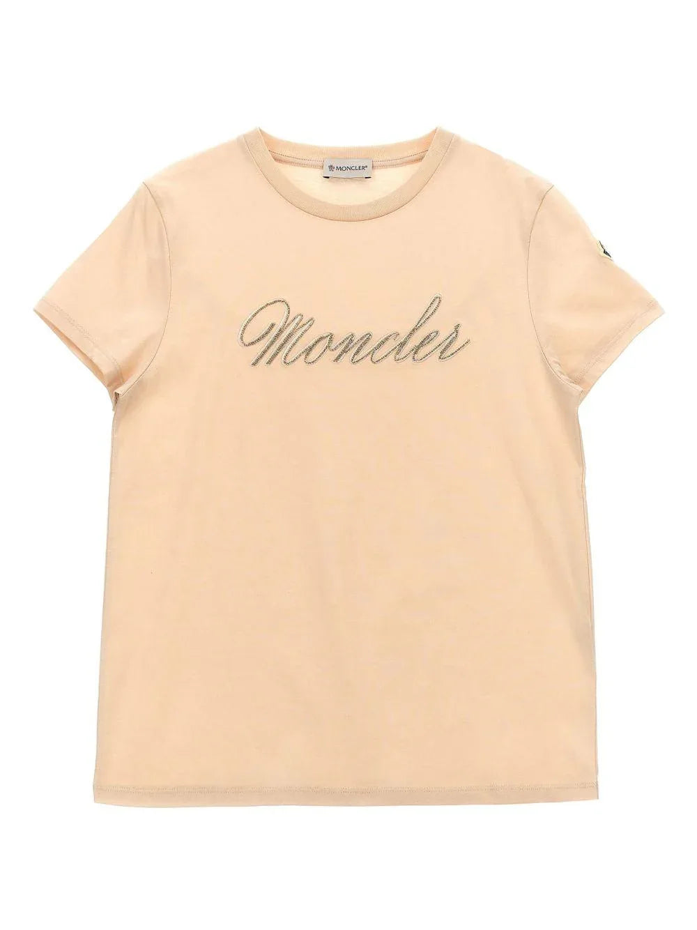 T-shirt rosa logo ricamo - Preludio Moda