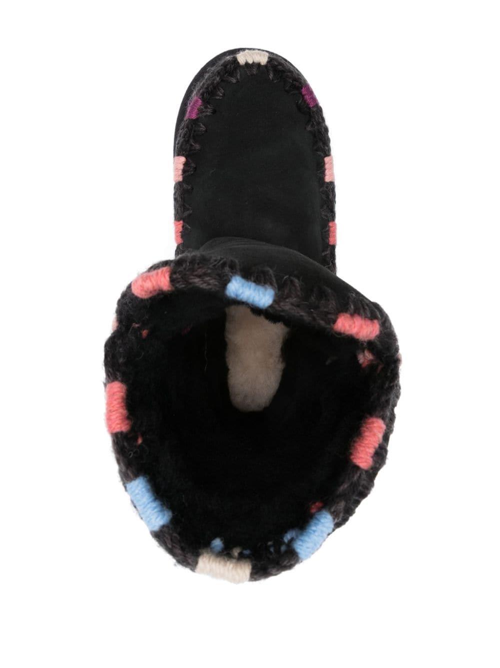 Stivale eskimo 24 cuciture bicolor nero MUFW101097A BKBK MOU