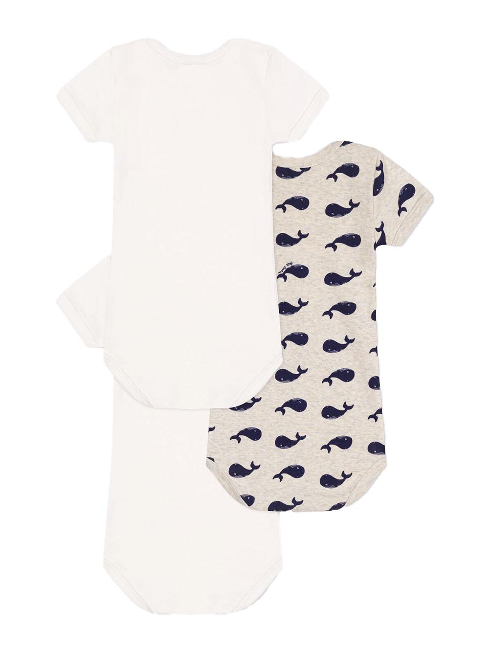 Set body con balene (3pz) A09YQ 00 PETIT BATEAU KIDS