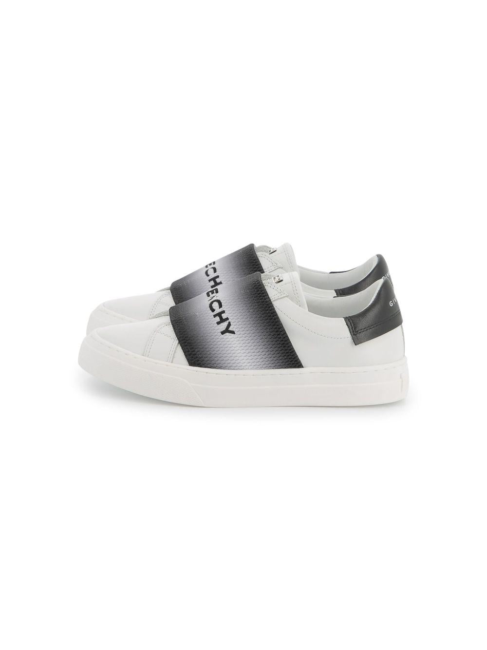 Sneakers bianche banda logata H30673 09B GIVENCHY KIDS