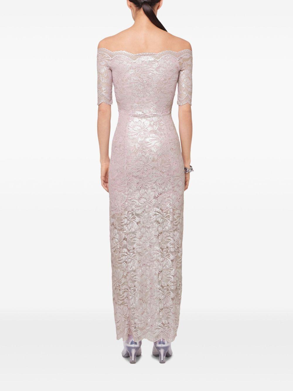 Abito rosa/argento in pizzo 25EJRO106PA0244 M959 RABANNE